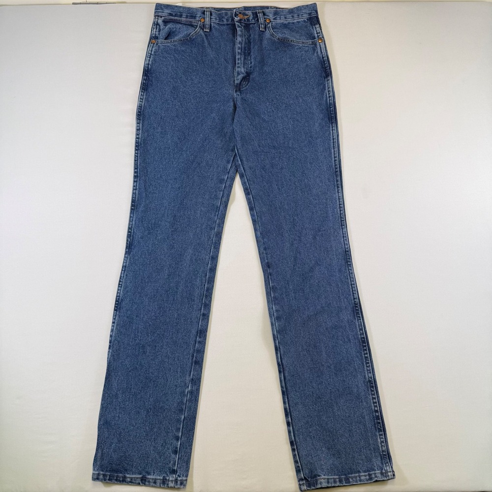 Wrangler Cowboy Cut 936 Jeans Mens 33x36 Blue Slim Fit Straight Leg Western NEW